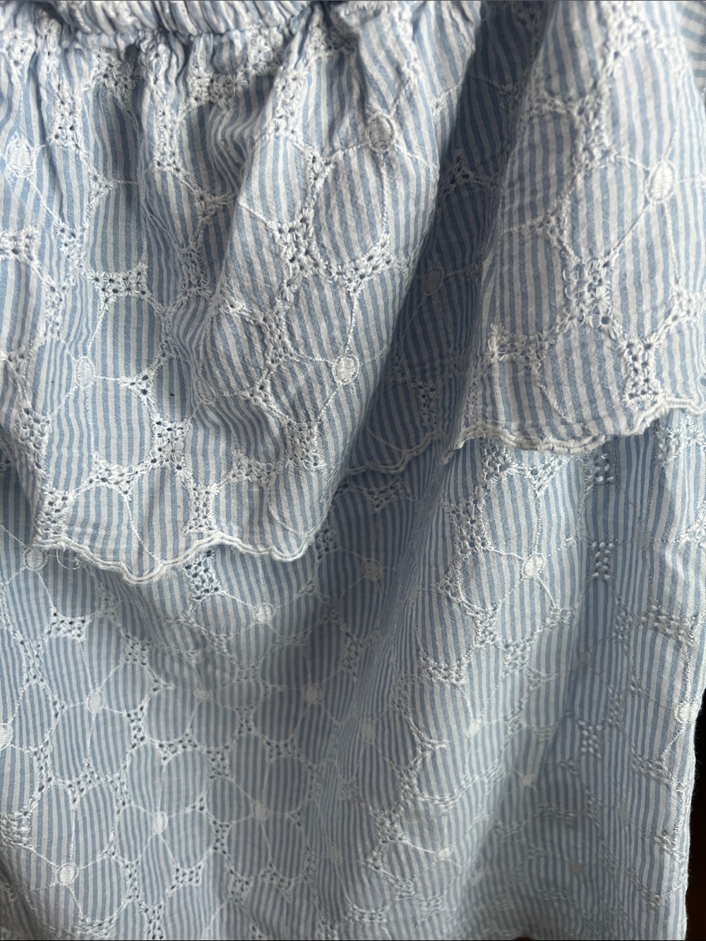Light blue off the shoulder top - Picture 3 of 8